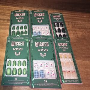 6 Boxes of Kiss X Wicked & Impress Nail Set